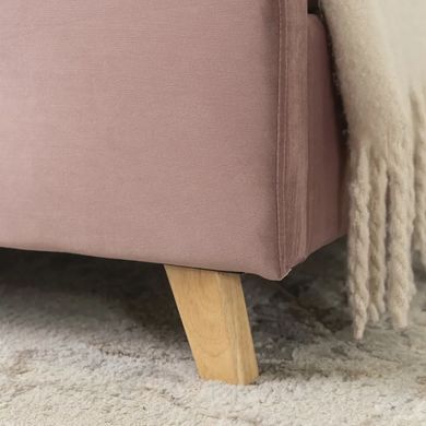 Кровать бархатная MEBEL ELITE MIKEL Velvet 120x200см Розовая фотография