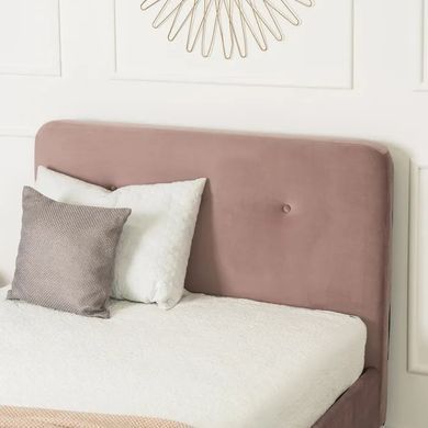 Кровать бархатная MEBEL ELITE MIKEL Velvet 120x200см Розовая фотография