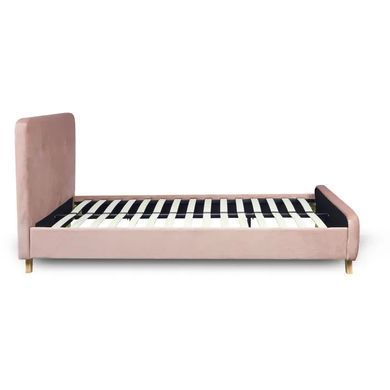 Кровать бархатная MEBEL ELITE MIKEL Velvet 120x200см Розовая фотография