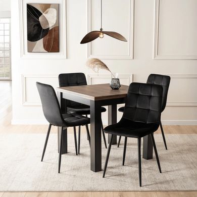 Стол раскладной MEBEL ELITE MAX 80 (160)80см Орех/Черный фотография
