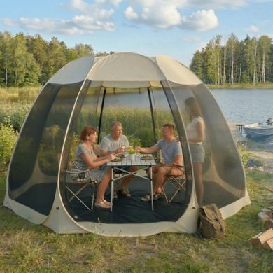 Садова альтанка з москітною сіткою Mebel Elit CAMA 354 см Бежевий/чорний