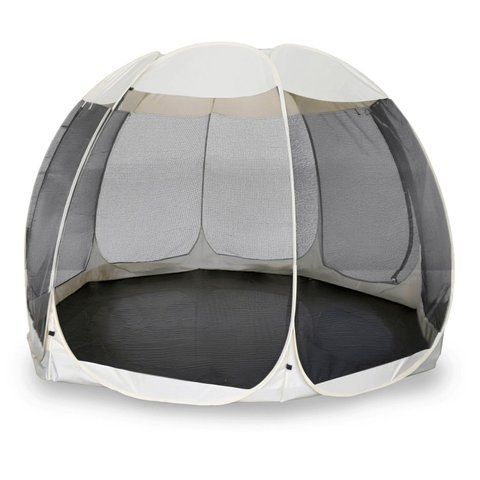 Садова альтанка з москітною сіткою Mebel Elit CAMA 354 см Бежевий/чорний