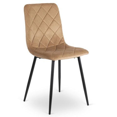 Стілець оксамитовий MEBEL ELITE FORIS Velvet Бежевий фотографія