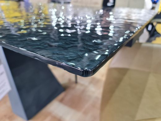 Стіл Розкладний SALVADORE MELTED GLASS 160(240)X90 Signal Чорний Мат фотографія