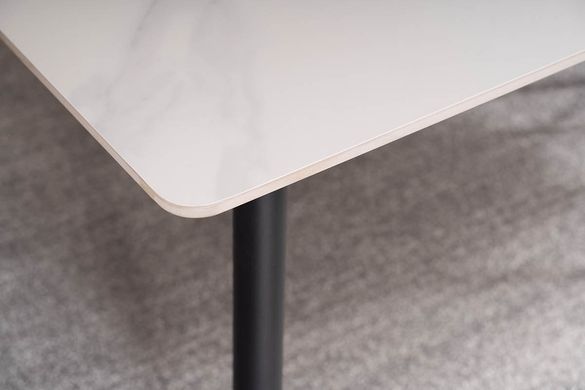 Стол Обеденный RION 160x90 Signal Белый Мрамор / Черный Мат фотография