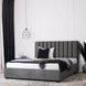Ліжко двоспальне оксамитове 140x200 MEBEL ELITE MARI Velvet Сірий