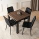 Стол раскладной MEBEL ELITE MAX 80 (160)80см Орех/Черный