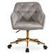 Стул офисный поворотный бархатный MEBEL ELITE KONOR Velvet Серый/золото