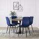 Стілець оксамитовий MEBEL ELITE IBIS Velvet, Темно-синій