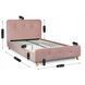 Кровать бархатная MEBEL ELITE MIKEL Velvet 120x200см Розовая
