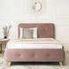 Кровать бархатная MEBEL ELITE MIKEL Velvet 120x200см Розовая