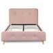 Кровать бархатная MEBEL ELITE MIKEL Velvet 120x200см Розовая