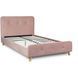 Кровать бархатная MEBEL ELITE MIKEL Velvet 120x200см Розовая