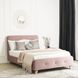 Кровать бархатная MEBEL ELITE MIKEL Velvet 120x200см Розовая