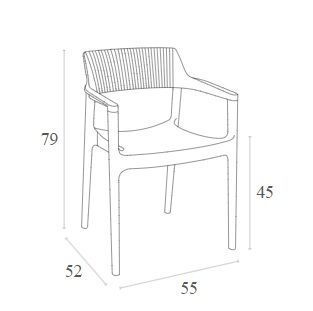 Стул Siesta Onto Tulum Armchair Dark Grey фотография