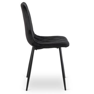 Стул бархатный MEBEL ELITE FORIS Velvet Черный фотография