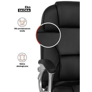 Стілець офісний поворотний MEBEL ELITE BARNI екошкіра Чорний фотографія