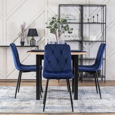 Стул бархатный MEBEL ELITE ROBIN Velvet Темно-синий фотография