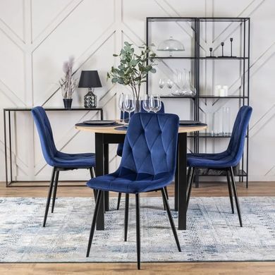 Стул бархатный MEBEL ELITE ROBIN Velvet Темно-синий фотография