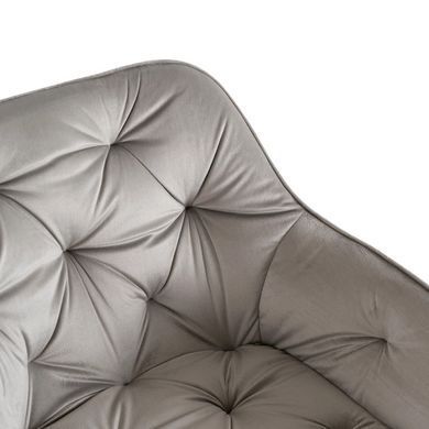 Стілець офісний поворотний оксамитовий MEBEL ELITE KONOR Velvet Сірий фотографія