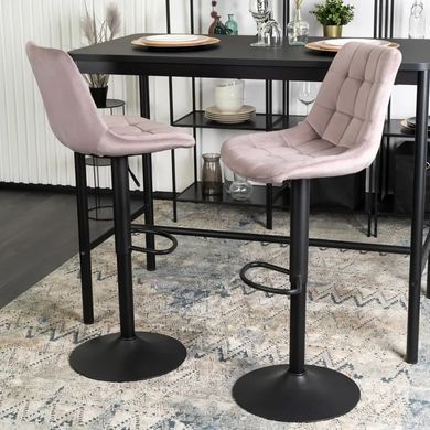 Барный стул бархатный MEBEL ELITE ARCOS 2 Velvet розовый фотография