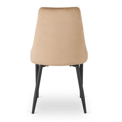 Стул бархатный MEBEL ELITE BARI Velvet Бежевый фотография