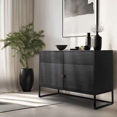 Комод MEBEL ELITE BRENEIS Чорний фотографія