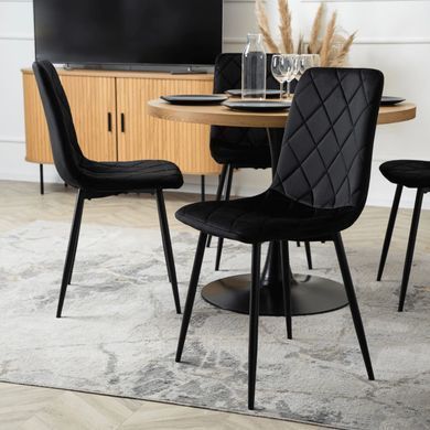 Стул бархатный MEBEL ELITE FORIS Velvet Черный фотография