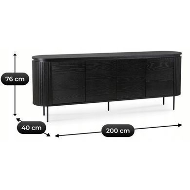 Комод MEBEL ELITE BECK 200 Черный фотография
