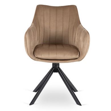 Стілець поворотний MEBEL ELITE MUMBAI 2 Velvet&nbsp;Бежевий фотографія