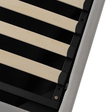 Ліжко двоспальне MEBEL ELITE MARSYLIA Velvet 180x200 см Сірий фотографія
