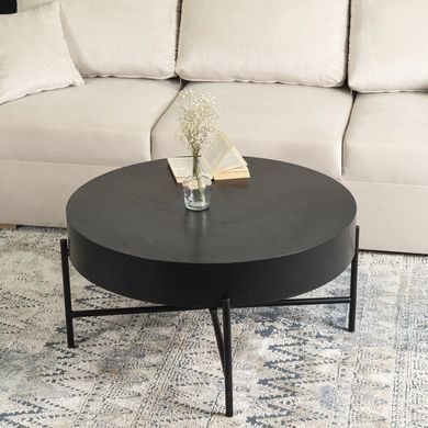Журнальный столик MEBEL ELITE BELIEF 80x80 Черный фотография