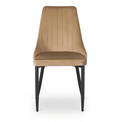 Стул бархатный MEBEL ELITE BARI Velvet Бежевый фотография