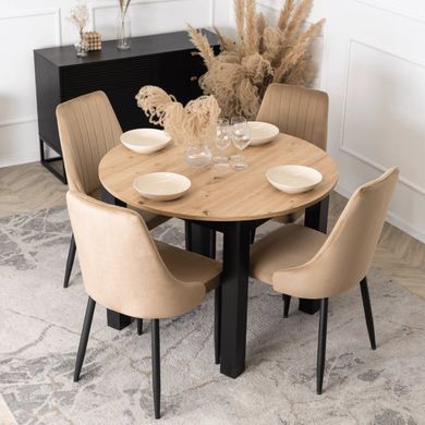 Стул бархатный MEBEL ELITE BARI Velvet Бежевый фотография
