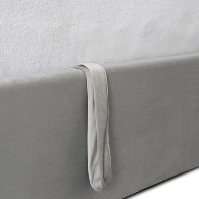 Ліжко двоспальне MEBEL ELITE MARSYLIA Velvet 180x200 см Сірий фотографія