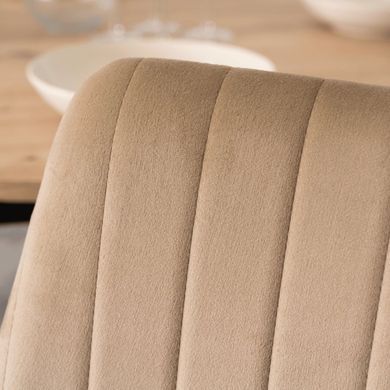 Стул бархатный MEBEL ELITE BARI Velvet Бежевый фотография