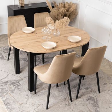 Стул бархатный MEBEL ELITE BARI Velvet Бежевый фотография