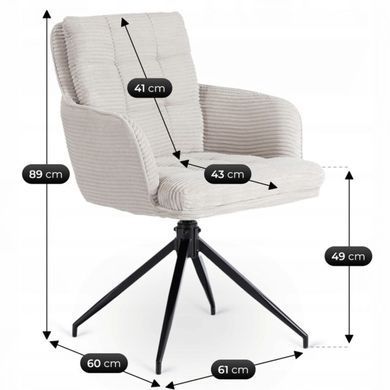 Стул поворотный MEBEL ELITE AKITA Серый фотография