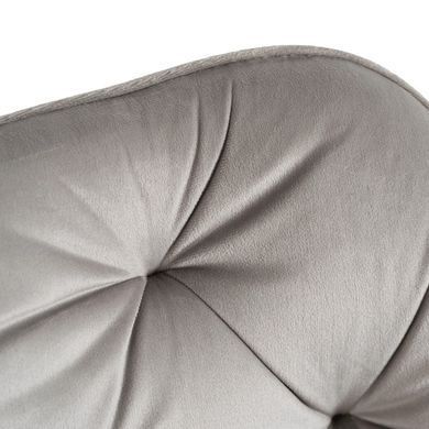 Стілець офісний поворотний оксамитовий MEBEL ELITE KONOR Velvet Сірий фотографія