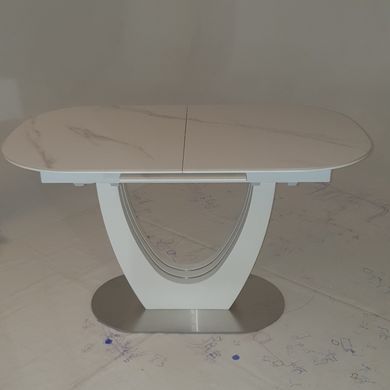 Стіл розкладний TML-866 VETRO 130(170)x80 Білий Мармур фотографія