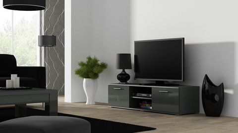 ТВ Тумба SOHO RTV Cama 140 Сірий Мат / Сірий Глянець фотографія