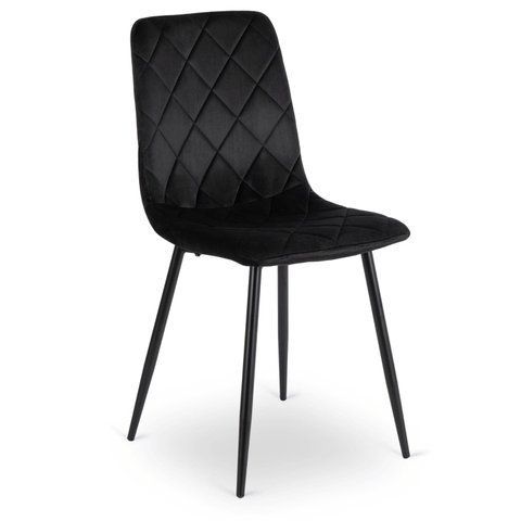 Стілець оксамитовий MEBEL ELITE FORIS Velvet Чорний фотографія