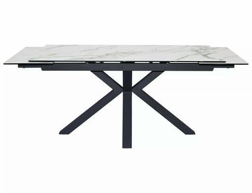 Стіл Обідній COLUMBUS AMBER BIANCO Signal 160(240)X90 Білий Мат / Чорний Мат фотографія