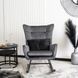 Крісло-гойдалка оксамитове MEBEL ELITE JACKSON Velvet Сірий