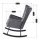 Крісло-гойдалка оксамитове MEBEL ELITE JACKSON Velvet Сірий