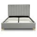 Кровать двуспальная бархатная MEBEL ELITE MARCELO Velvet 140x200 см Серый