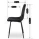 Стул бархатный MEBEL ELITE FORIS Velvet Черный