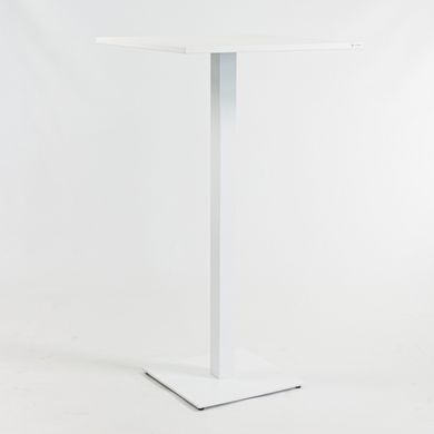 Стіл Tetra light bar Lovko 60 х 60 білий метал / білий ДСП (текстура) фотографія