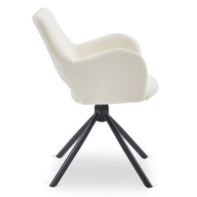 Кресло поворотное MEBEL ELITE FLAV Кремовое фотография