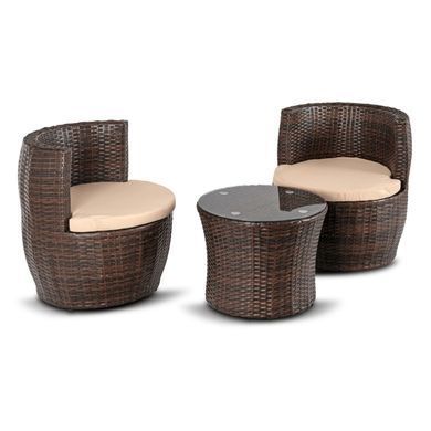 Комплект садових меблів MEBEL ELITE FRIO Коричневий/Беж